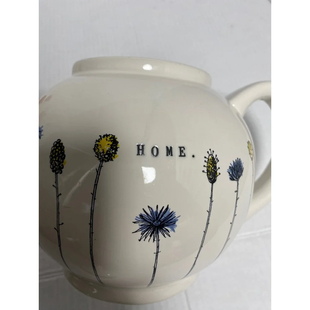 Rae Dunn Home Wildflower Teapot Artisan‎ Collection by Magenta Cream Floral Lid